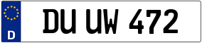 Trailer License Plate